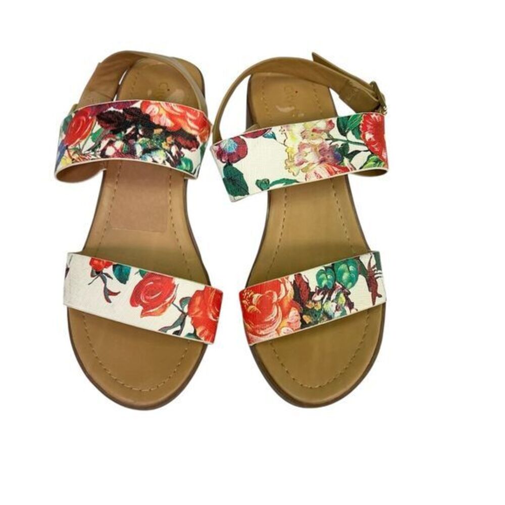 City Classified Women's Floral Slingback Sandals Size 8 Multicolor